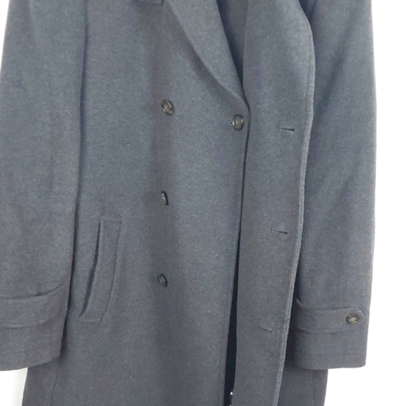 Ralph Lauren Mens Dark Gray Double-Breasted Pea Coat Wool Labrada Luxe Sz.44 - Picture 8 of 14